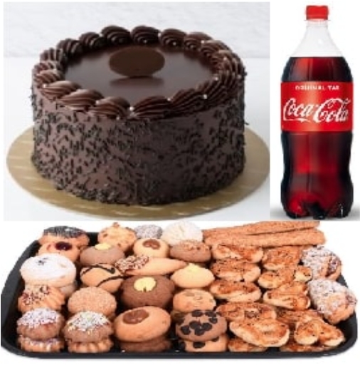 Kare Dikdörtgen Çikolatalı Yaş Pasta 4 Kişilik Menü