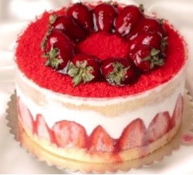 Özel Günler İçin 2-3 Kişilik Çilekli Mois Pasta